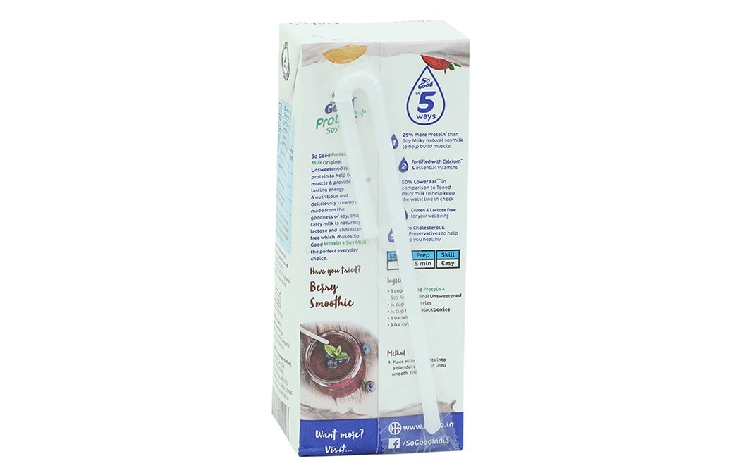So Good Protein + Soy Milk (Original Unsweetened)   Tetra Pack  200 millilitre